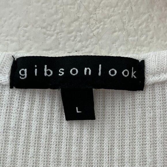 GIBSONLOOK Waffle knit Henley Top size Large - Picture 3 of 13